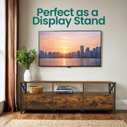 Wood TV Stand for TVs up to 65 Inch with 3 Drawers and Open Shelves for Storage by Vasagle