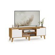 Wood TV Stand with Adjustable Shelf for Living Room Storage and Display by Vasagle