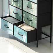 8 Drawer Chest of Drawers with Spacious Storage for Bedroom or Living Room Blue