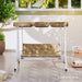 Khaki Three Seater Bench Cushion Weather Resistant Outdoor Pad by Outsunny