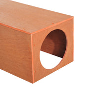 Outdoor Rabbit Shelter and Indoor Cat Tunnel Hideaway With Waterproof Roof, Grey AOSOM