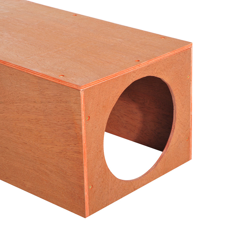 Outdoor Rabbit Shelter and Indoor Cat Tunnel Hideaway With Waterproof Roof, Grey AOSOM