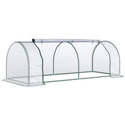 Mini Polytunnel Greenhouse With Zipped Doors For Patio Or Garden Growing Clear