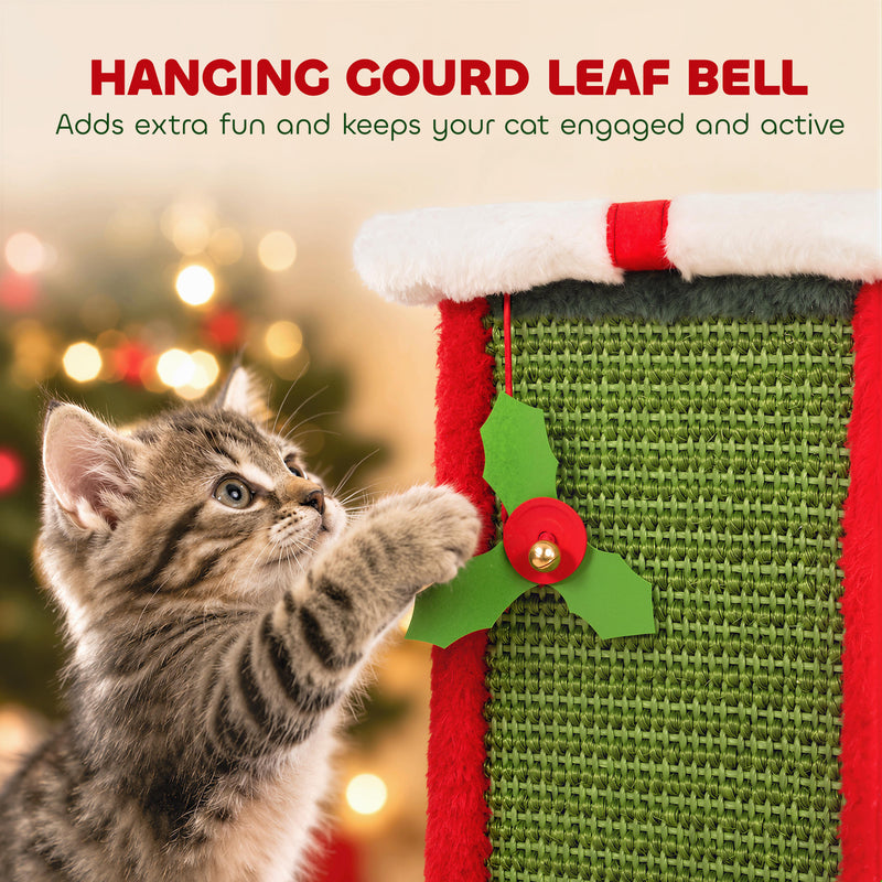Cat Scratching Post with Double-Sided Sisal to Protect Sofas and Furniture Green