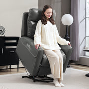 Charcoal Grey Power Lift Recliner Chair for Elderly with USB Ports and Remote Control by HOMCOM
