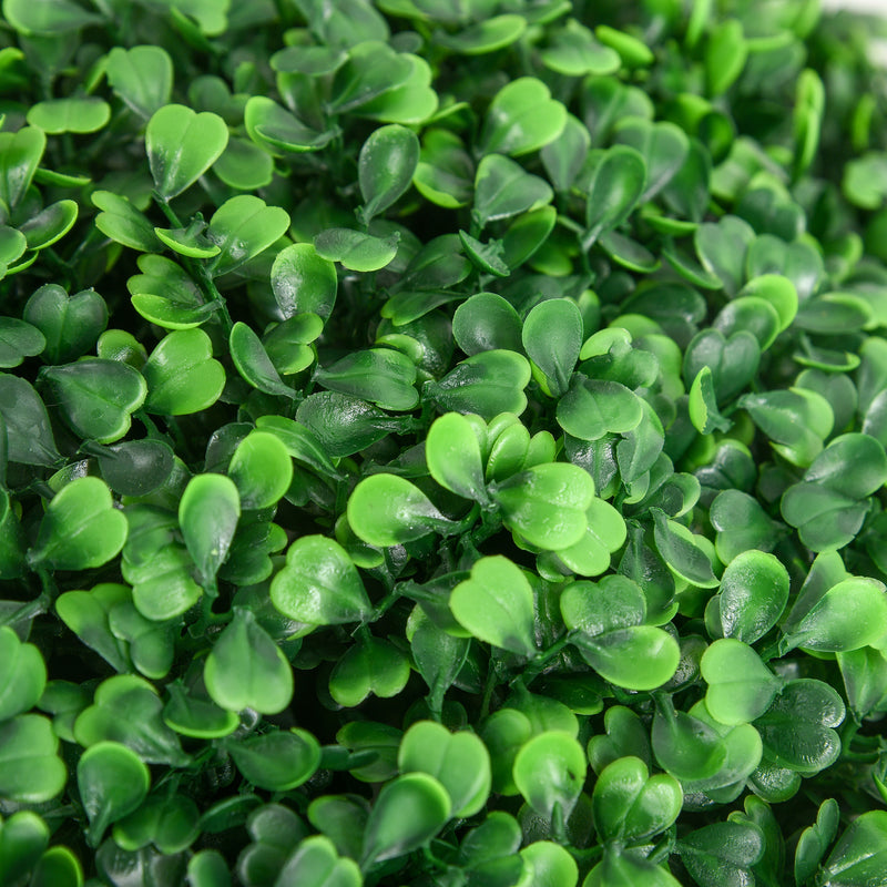 Set of Two Green Artificial Boxwood Ball Plants for Indoor and Outdoor Decoration