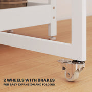 White Folding Drop Leaf Dining Table With Storage Shelves For Small Kitchens