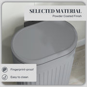 Grey 30L Metal Kitchen Bin with Soft Close Lid by HOMCOM