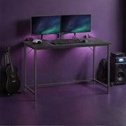 120x60cm Black Computer Desk for Home Office or Study with Spacious Work Surface by Vasagle