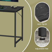 120x60cm Black Computer Desk for Home Office or Study with Spacious Work Surface by Vasagle