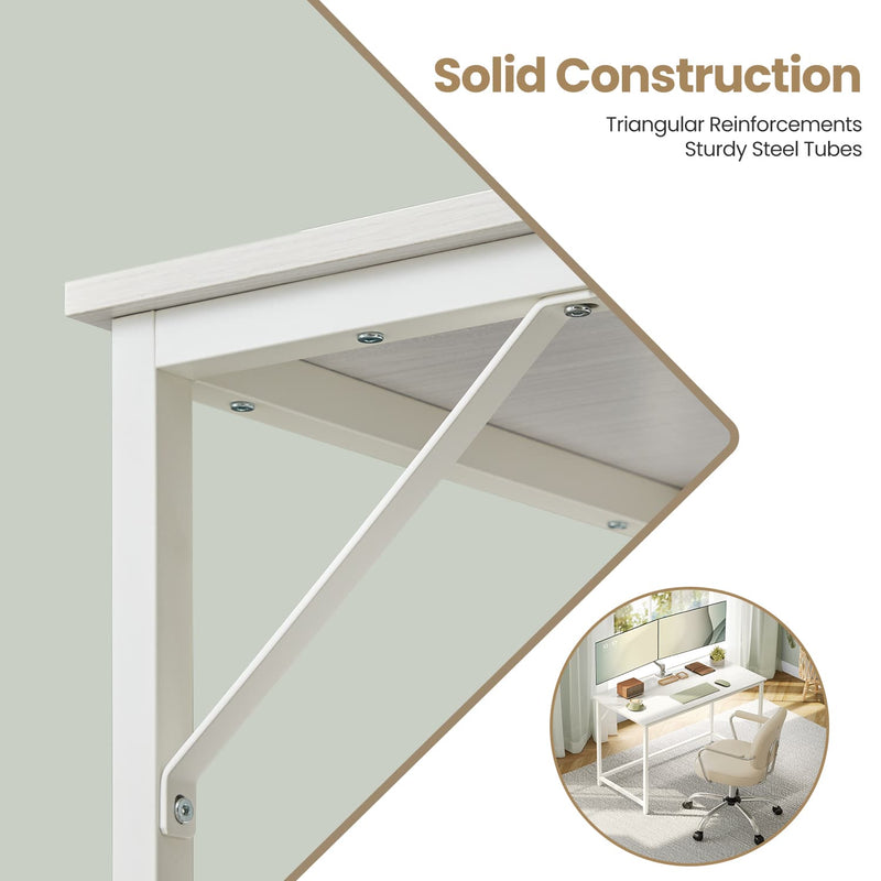 Modern Computer Desk with Storage for Home Office or Study Space by Vasagle