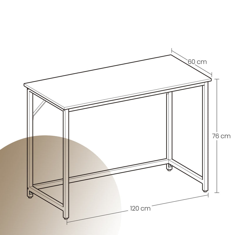 Modern Computer Desk with Storage for Home Office or Study Space by Vasagle