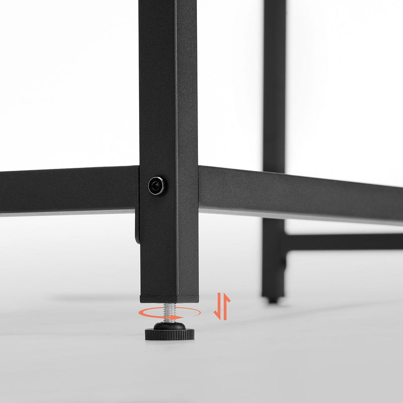 Large Computer Desk 140x60cm with Spacious Worktop in Heather Greige and Black by Vasagle