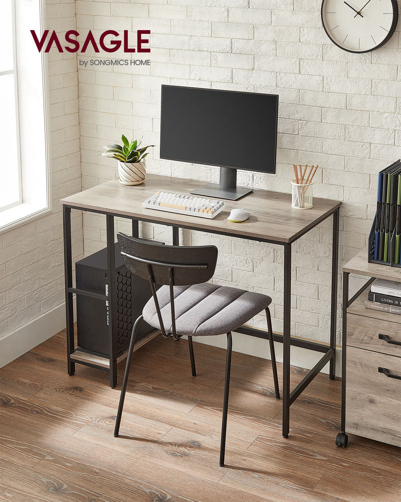 Modern Writing Desk with Adjustable Storage Shelves Left or Right Side by Vasagle