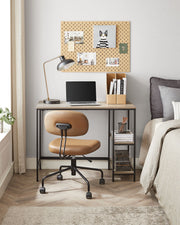 Modern Writing Desk with Adjustable Storage Shelves Left or Right Side by Vasagle