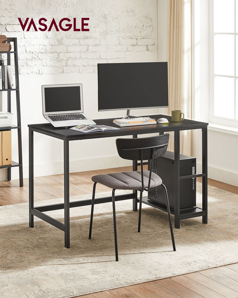 Wooden Writing Desk with Adjustable Shelves Left or Right for Home Office by Vasagle