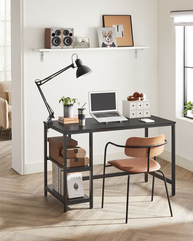 Wooden Writing Desk with Adjustable Shelves Left or Right for Home Office by Vasagle