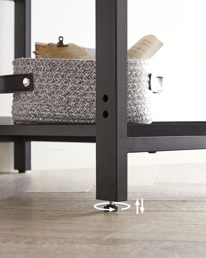 Wooden Writing Desk with Adjustable Shelves Left or Right for Home Office by Vasagle