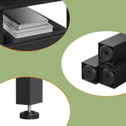 Computer Desk with LED Lights Power Outlets and Monitor Shelf for Home Office by Vasagle