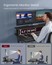 Gaming Desk with LED Lights and Built In Power Outlets for Home Office by Vasagle
