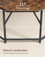 L Shaped Computer Desk 129 x 129 cm Rustic Brown and Black with Spacious Worktop by Vasagle
