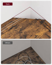 L Shaped Corner Desk with Shelves for Home Office or Study in Rustic Brown by Vasagle