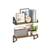 Set of 2 Floating Wall Shelves with Dual Mounting Options for Home Storage by Vasagle