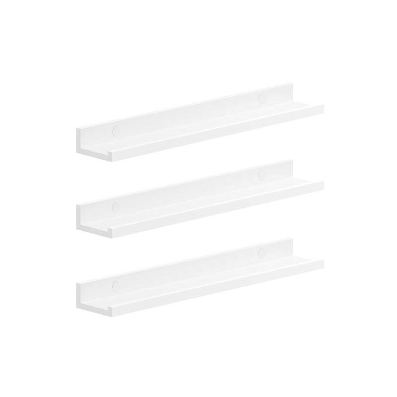 Set of 3 Wall Mounted Floating Shelves for Home Storage and Display by Songmics