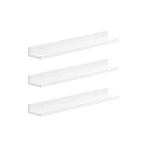 Set of 3 Wall Mounted Floating Shelves for Home Storage and Display by Songmics