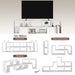 White Extendable TV Stand for TVs up to 75 Inches With Storage Shelves by HOMCOM