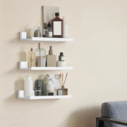 Set of 3 Floating Wall Shelves for Living Room and Home Office Storage by Songmics
