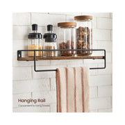 Wall Mounted Spice Rack Set of 2 Vintage Brown and Black by Vasagle VASAGLE