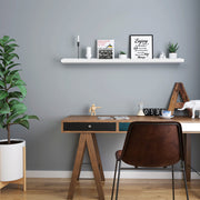 Long Wall Mounted Floating Shelf for Living Room or Bedroom Storage by Songmics
