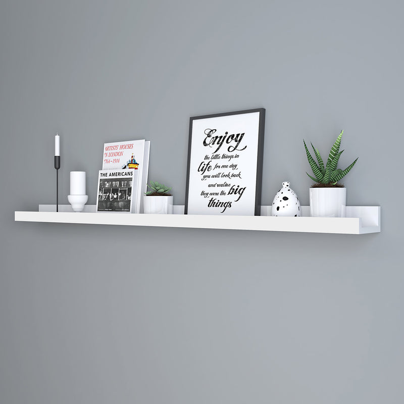Long Wall Mounted Floating Shelf for Living Room or Bedroom Storage by Songmics