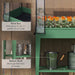 Raised Planter with Greenhouse Cover Mobile Garden Bed with Wheels and Shelf for Vegetables by Outsunny
