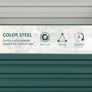 Green Steel Raised Garden Bed 120 x 120cm for Vegetables Herbs and Flowers Outdoors