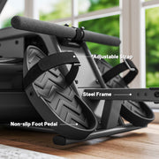 Water Rowing Machine with Adjustable Resistance and Wheels for Cardio and Strength Training AOSOM