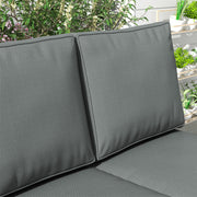 Charcoal Grey 2 Seater Garden Chair Cushion Set for Indoor and Outdoor Comfort