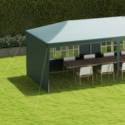 Large Garden Gazebo 3x9m, Green Outsunny