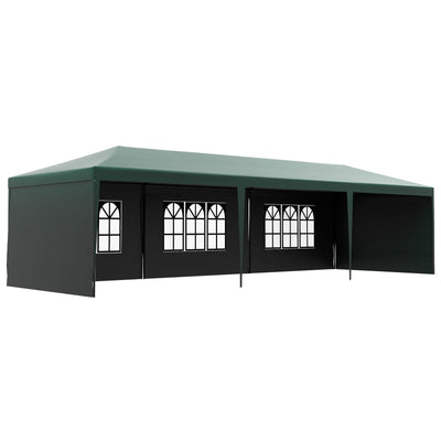 Large Garden Gazebo 3x9m, Green Outsunny