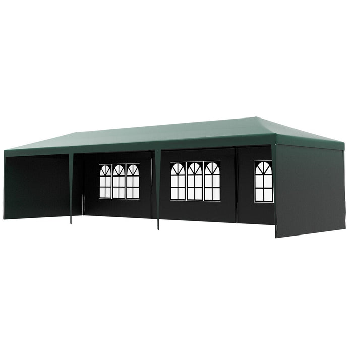Large Garden Gazebo 3x9m, Green