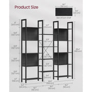 Image of a large black bookcase by Vasagle Furniture.