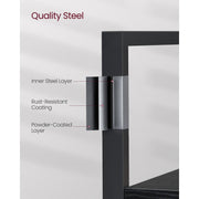 Image of a large black bookcase by Vasagle Furniture.