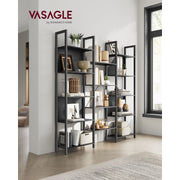 Image of a large black bookcase by Vasagle Furniture.