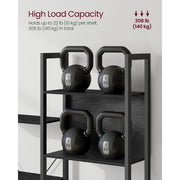 Image of a large black bookcase by Vasagle Furniture.