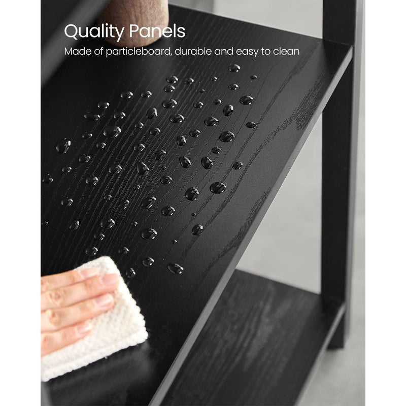 Image of a large black bookcase by Vasagle Furniture.