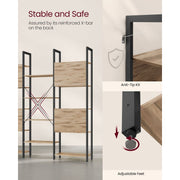 Image of a Large Industrial Bookcase With 14 Shelves by Vasagle Furniture.