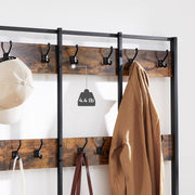 Vasagle Large Industrial Coat Rack With Shoe Storage and Bench For Entrway