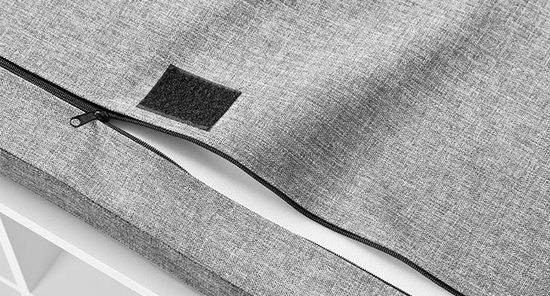 Large White Entryway Shoe Bench With Grey Cushion by Vasagle