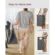 Black and Grey Laundry Sorter With 2 Shelves by Vasagle